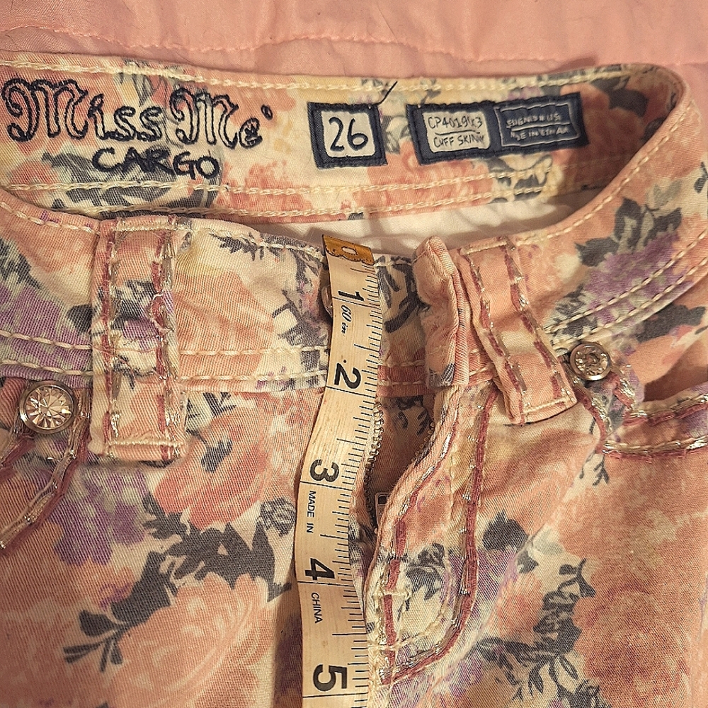 Miss me women's size 26  cuff skinny,cargo jeans